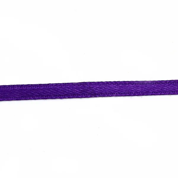 Fil polyester Double face satin violet 3mm x 5 m