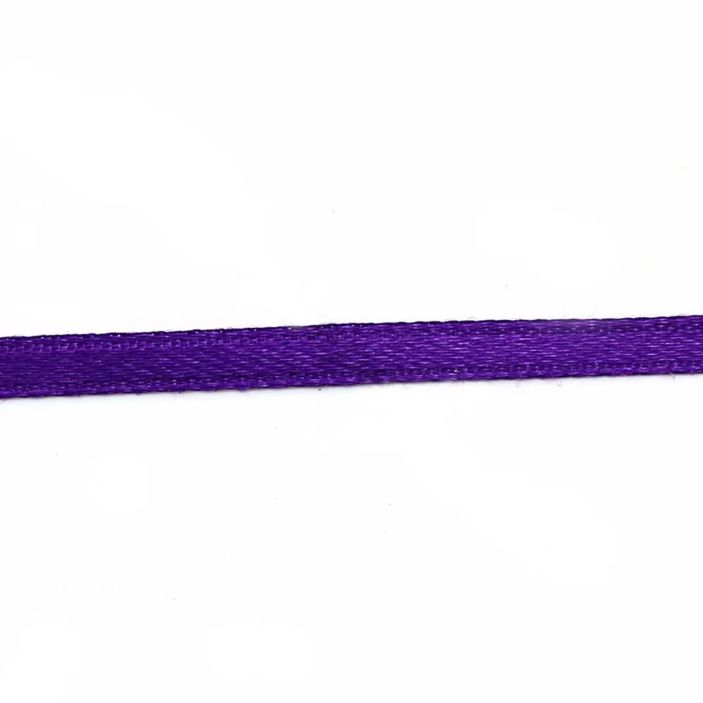 Fil polyester Double face satin violet 3mm x 5m