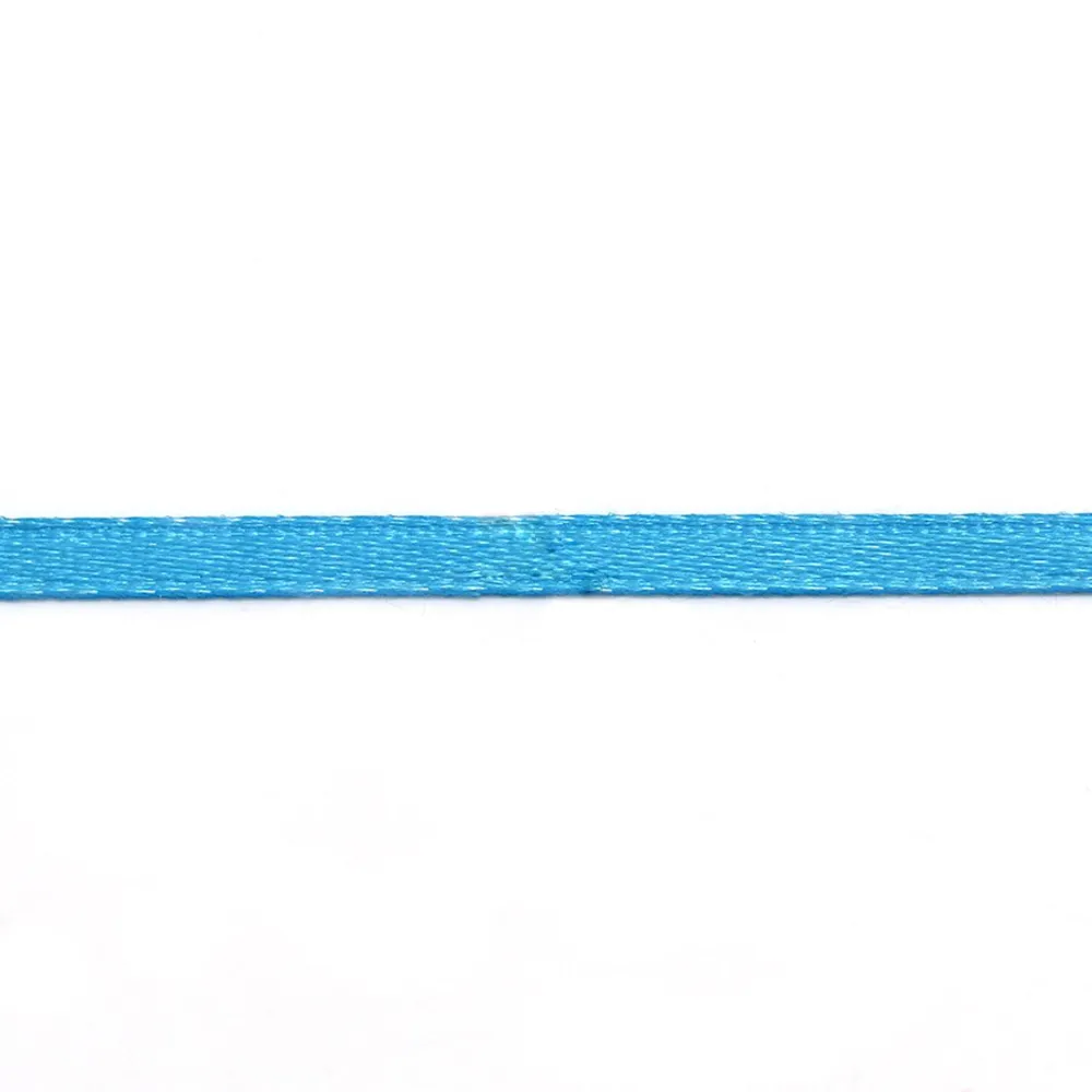 Fil polyester Double face satin 3mm Bleu ciel  x 5 m