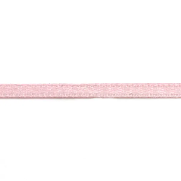 Fil polyester Double face satin rose 3 mm x 5 m