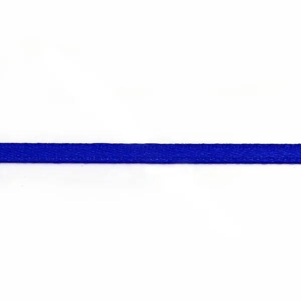 Fil polyester Double face satin 3mm Bleu marine  x 5 m