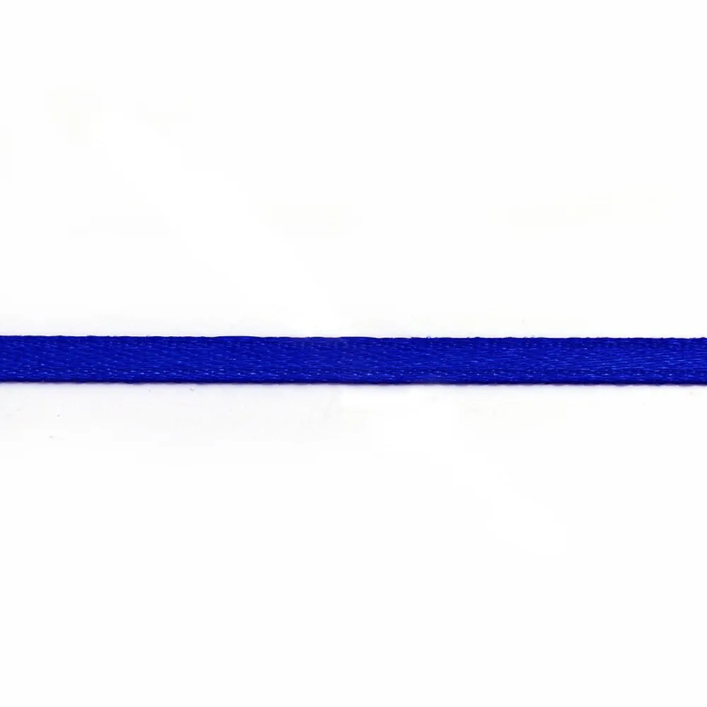 Fil polyester Double face satin 3mm Bleu marine  x 5 m