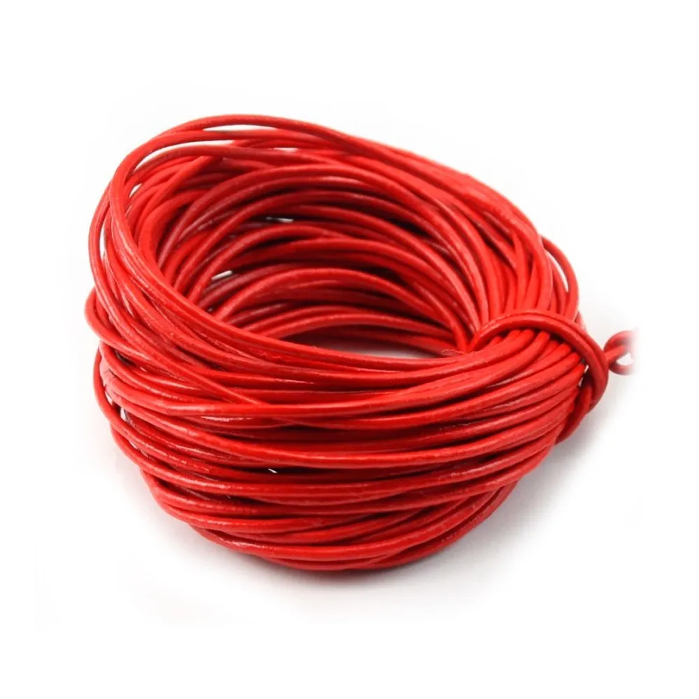 Fil en cuir rouge 1.0mm x 1m 