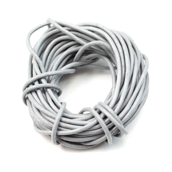 Fil en cuir grise 1.5mm x 1m 