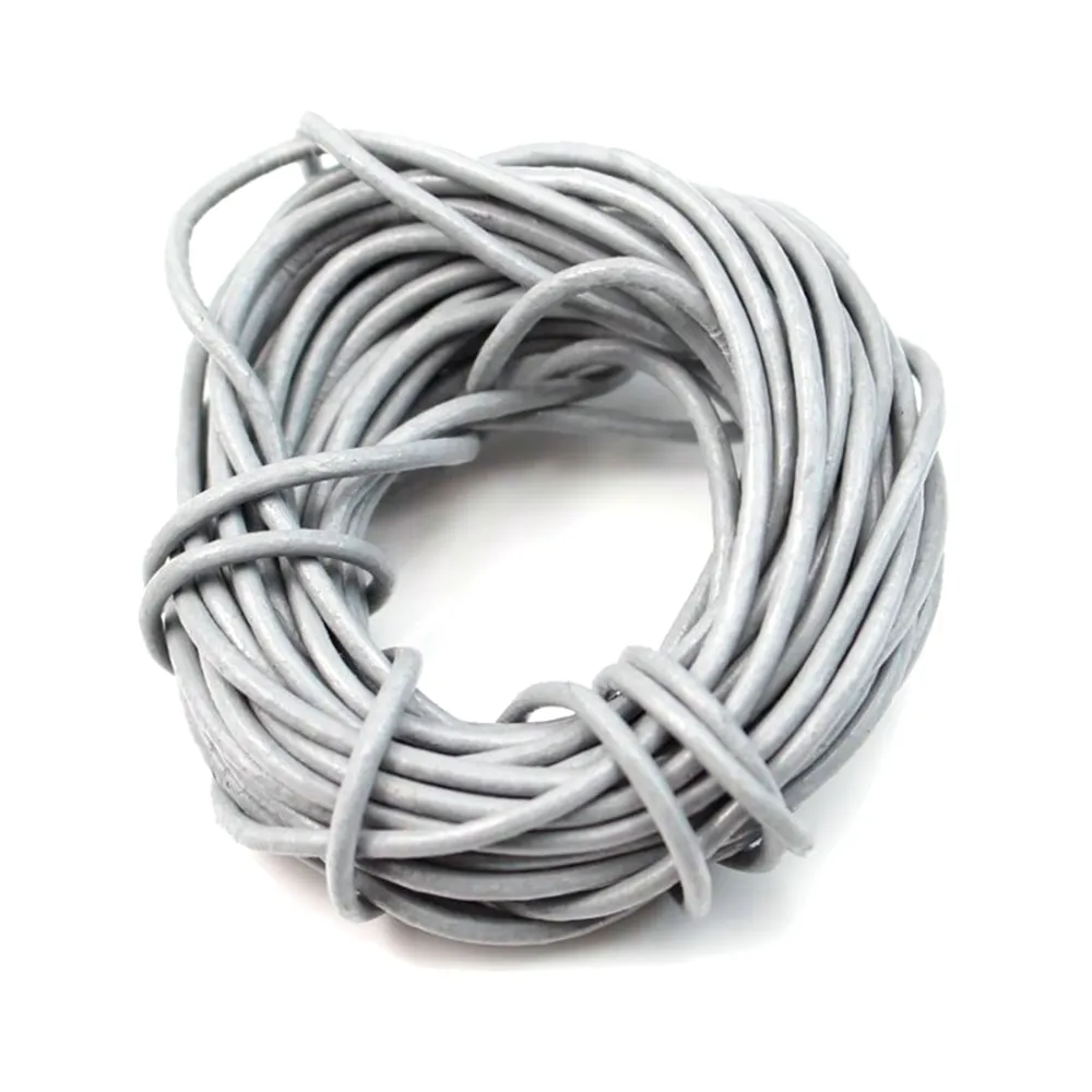 Fil en cuir grise 1.5mm x 1m 