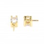 Bélière strass pour semi percé doré 16K - 8mm x 2pcs