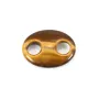 Pendentif Oeil de tigre grain de café 18x25mm x 1pc
