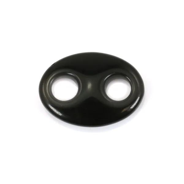 Pendentif Obsidienne grain de café 18x25mm x 1pc
