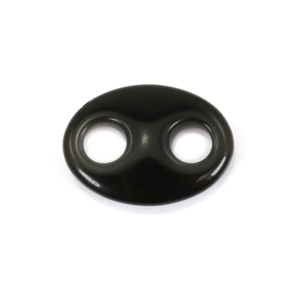 Pendentif Obsidienne grain de café 18x25mm x 1pc