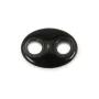 Pendentif Obsidienne grain de café 18x25mm x 1pc