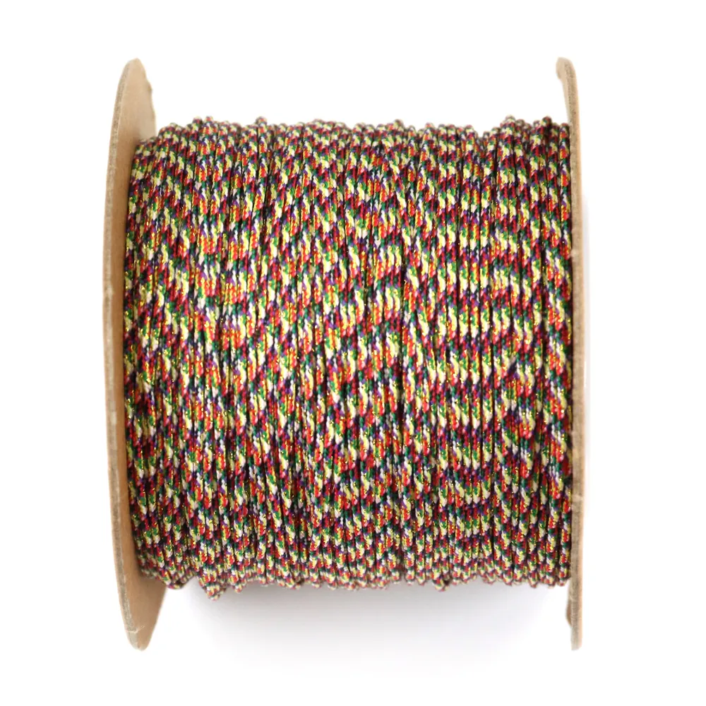 Fil polyester multicolore dorée 0.8mm x 100m