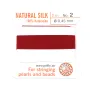 Silk bead cord 0.3mm with  needle attached gray x 2m