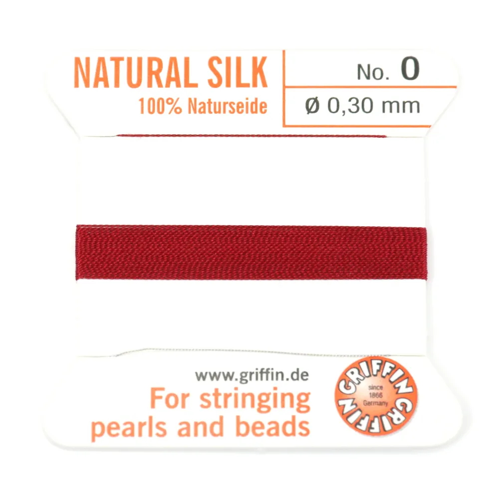 Fil power nylon avec aiguille inclus, de couleur grenat x 2m