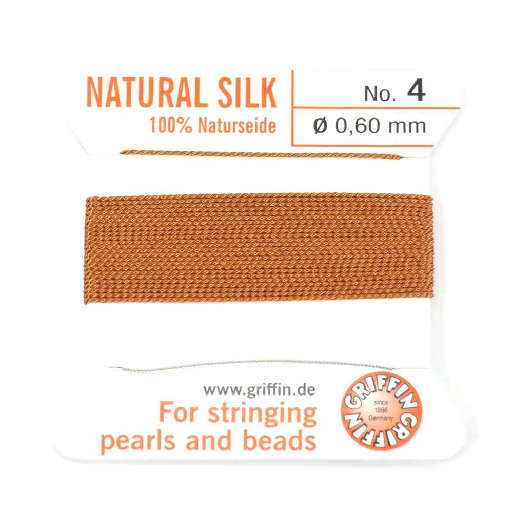 Silk bead cord 0.45mm gray x 2m