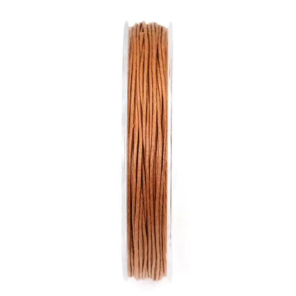 Cordonnet coton ciré cornaline 0.8mm  x 20m