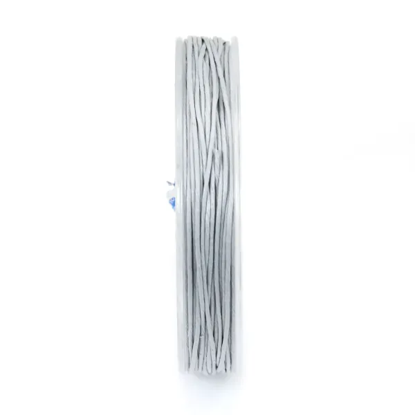 Cordonnet coton ciré gris 0.8mm  x 20m