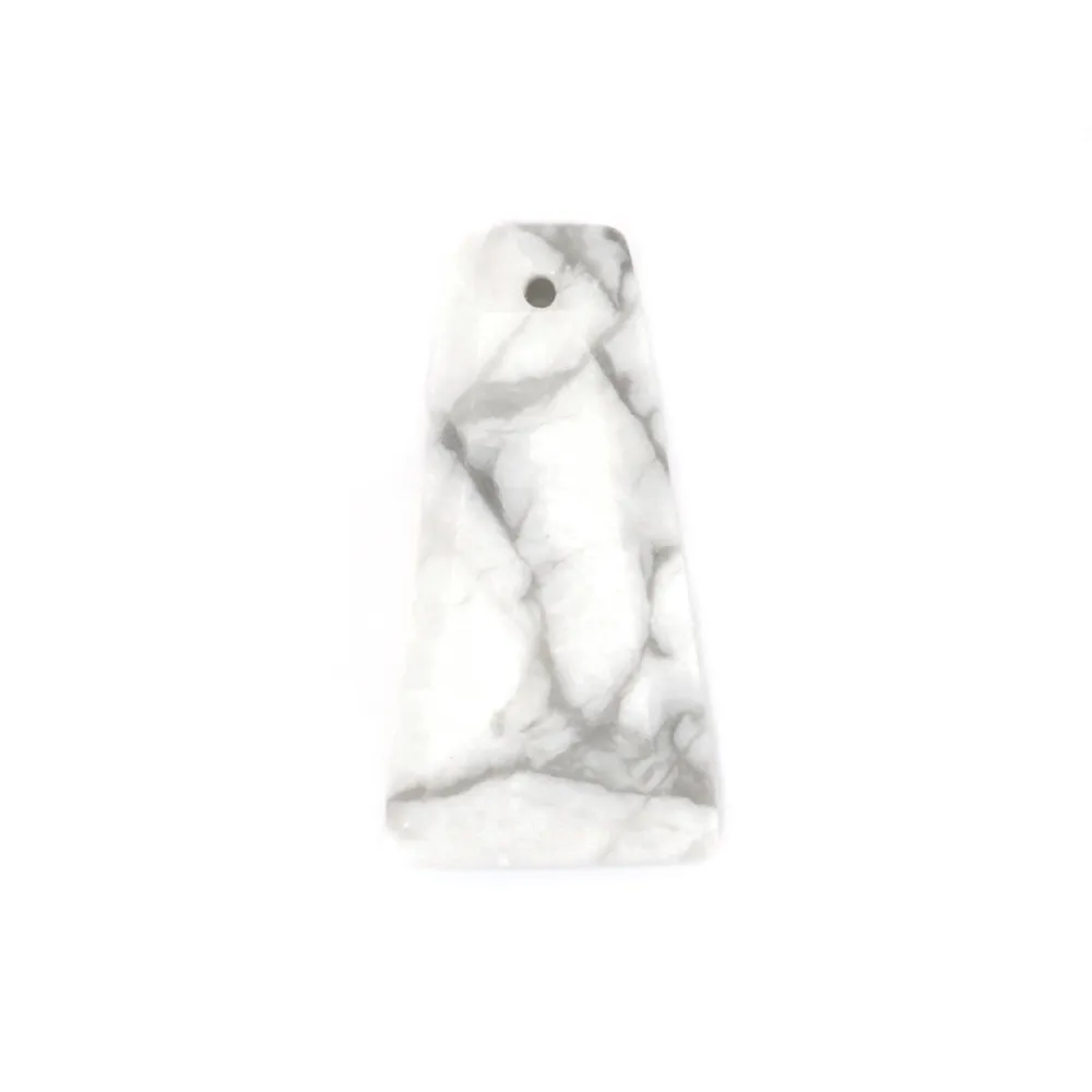 Pendentif Howlite Trapèze 13x25mm x 1pc