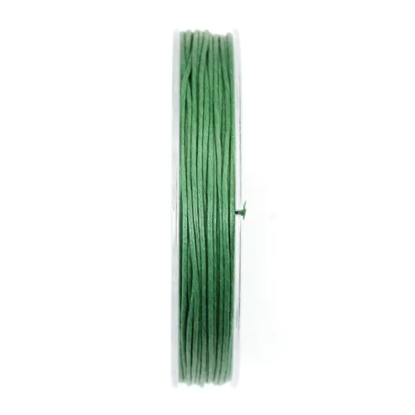 Cordonnet coton ciré olive 0.8mm  x 20m