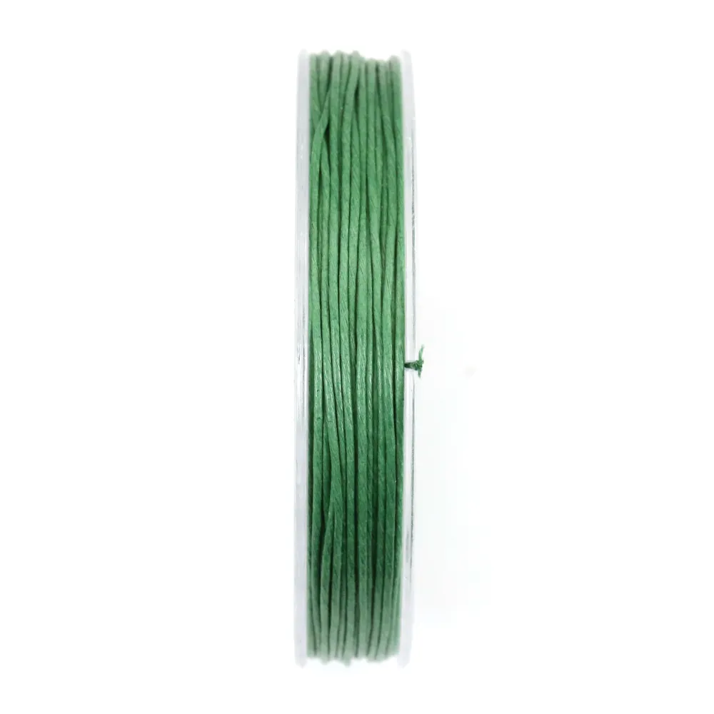 Cordonnet coton ciré olive 0.8mm  x 20m