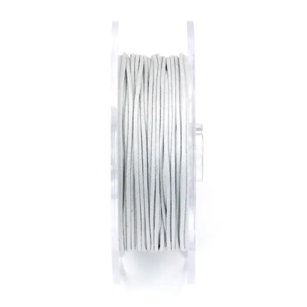 Cordonnet coton ciré gris 1mm  x 20m