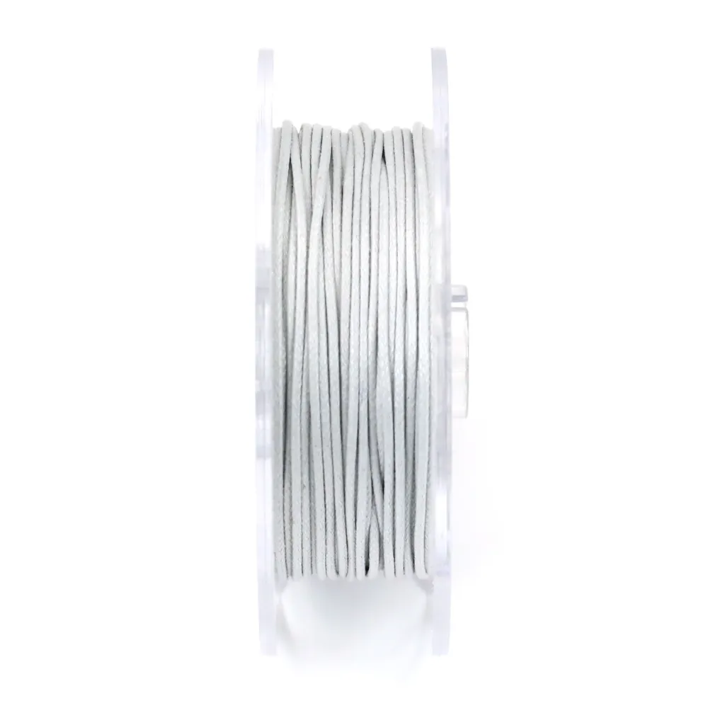 Cordonnet coton ciré gris 1mm  x 20m