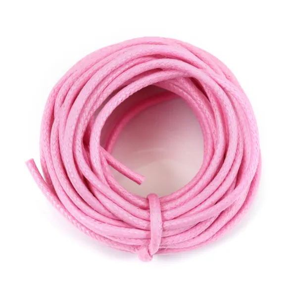 Cordonnet coton ciré rosé 2.5mm  x 5m
