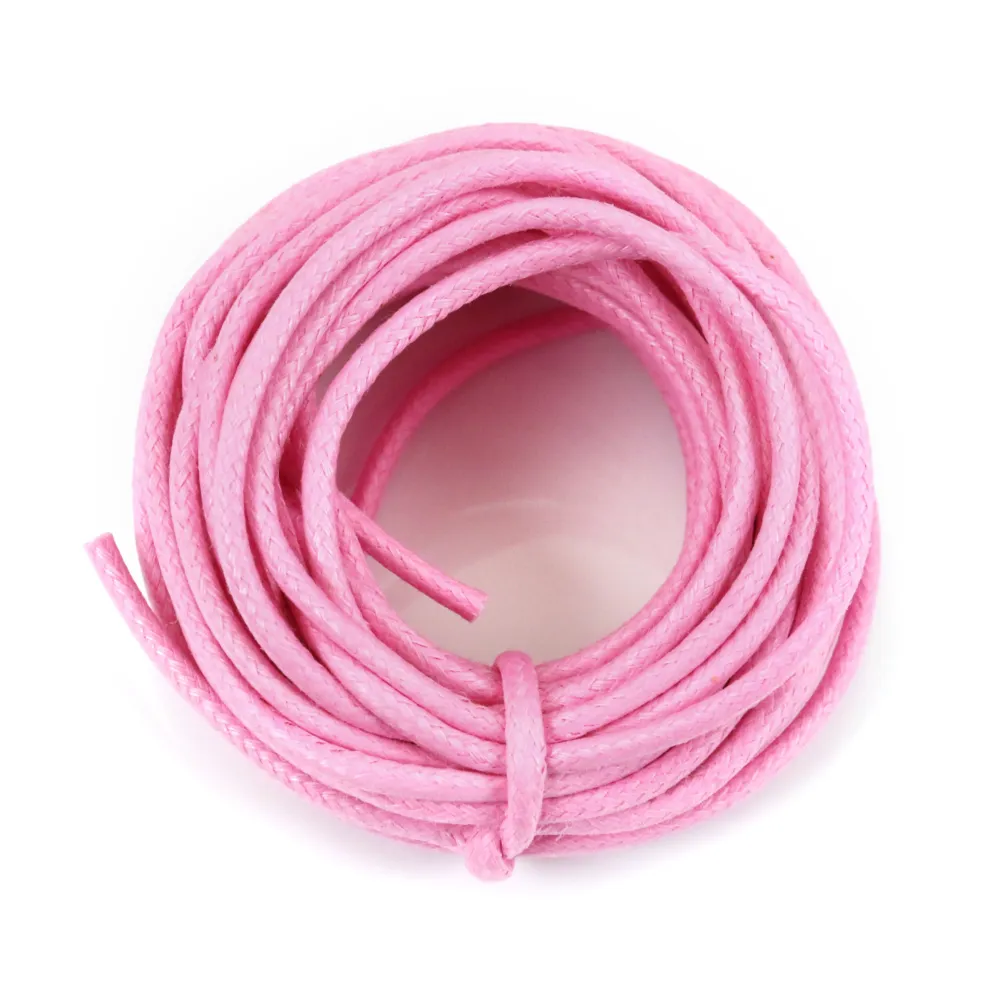 Cordonnet coton ciré rosé 2.0mm  x 5m