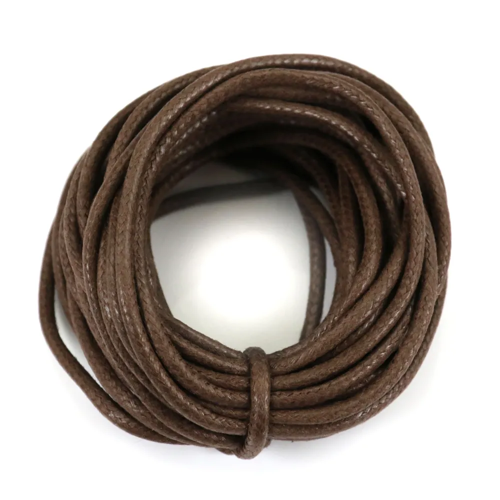 Cordonnet coton ciré brun foncé 2.5mm  x 5m