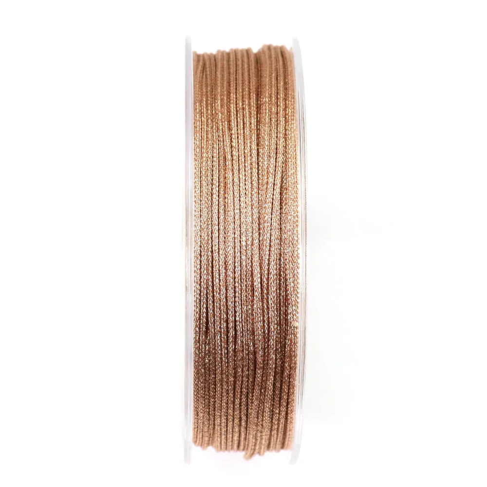Fil polyester argenté pailleté 1.2mm x 25m
