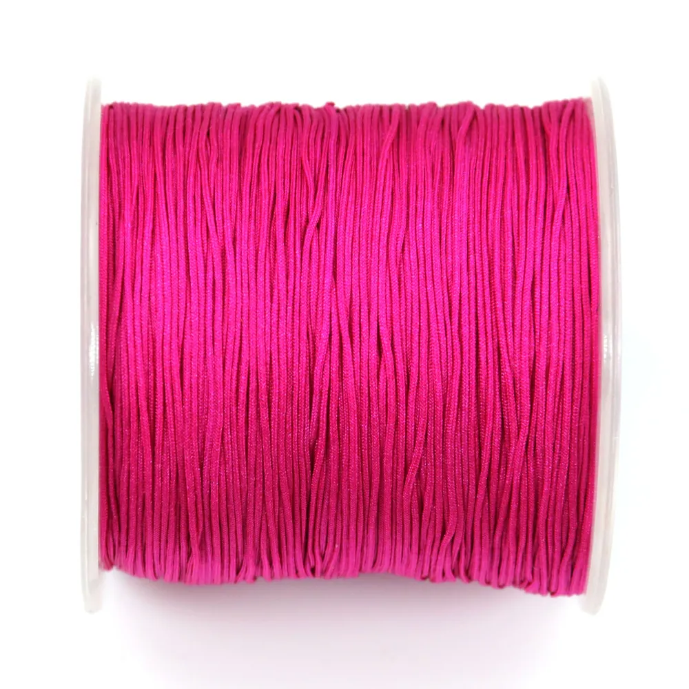 Fil polyester rose fluo 0.8mm x 100 m