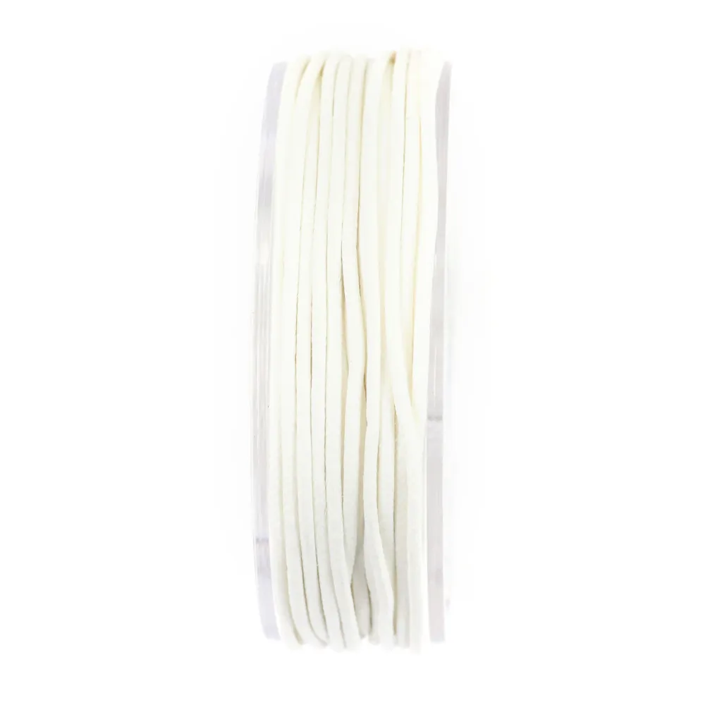 Cordonnet coton ciré blanc 1.5mm  x 20m