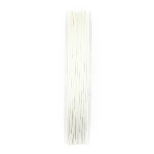 Cordonnet coton ciré blanc 0.8mm  x 20m