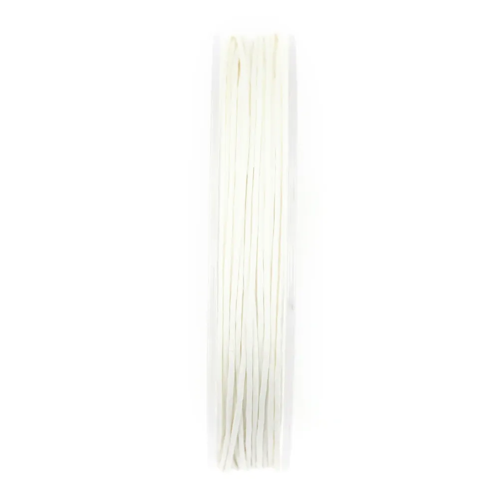 Cordonnet coton ciré blanc 0.8mm  x 20m