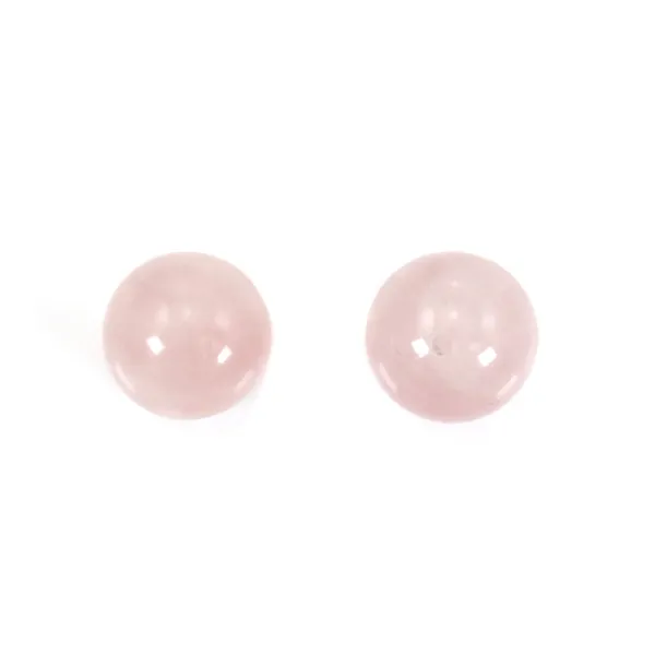 Quartz rose semi-percée 4mm x 2pcs