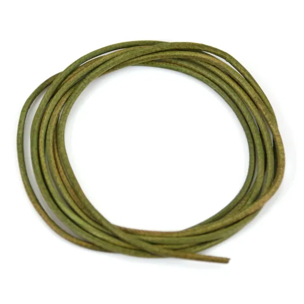 Ruban de cuir de chevreau olive 1.3mm x 1m