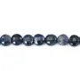 Saphir bleu, de forme ronde plate facetté, mesurant 4mm x 40cm