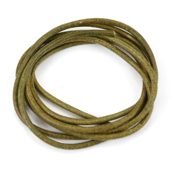 Leather cord rounded cowhide purple 2mm x 1m