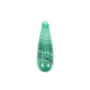 Agate verte goutte semi percé 7x23mm x 1pc