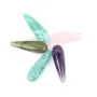 Agate verte goutte semi percé 7x23mm x 1pc