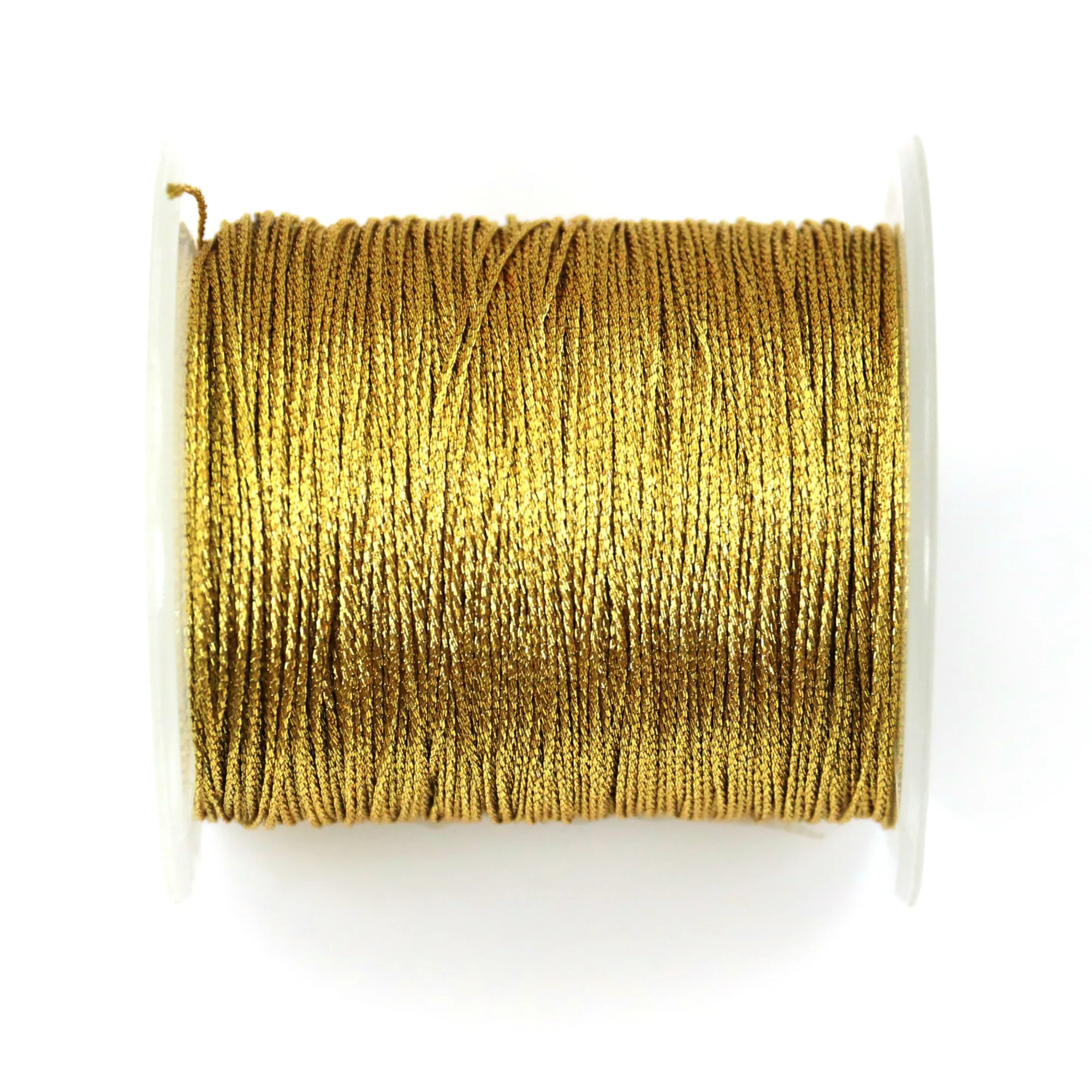 Cheap 0.4mm gold twisted polyester thread