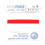 Nylon power wire with needle included, in garnet color x 2m