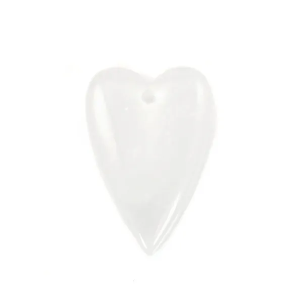 Pendentif Cristal de roche coeur 20x30mm x 1pc