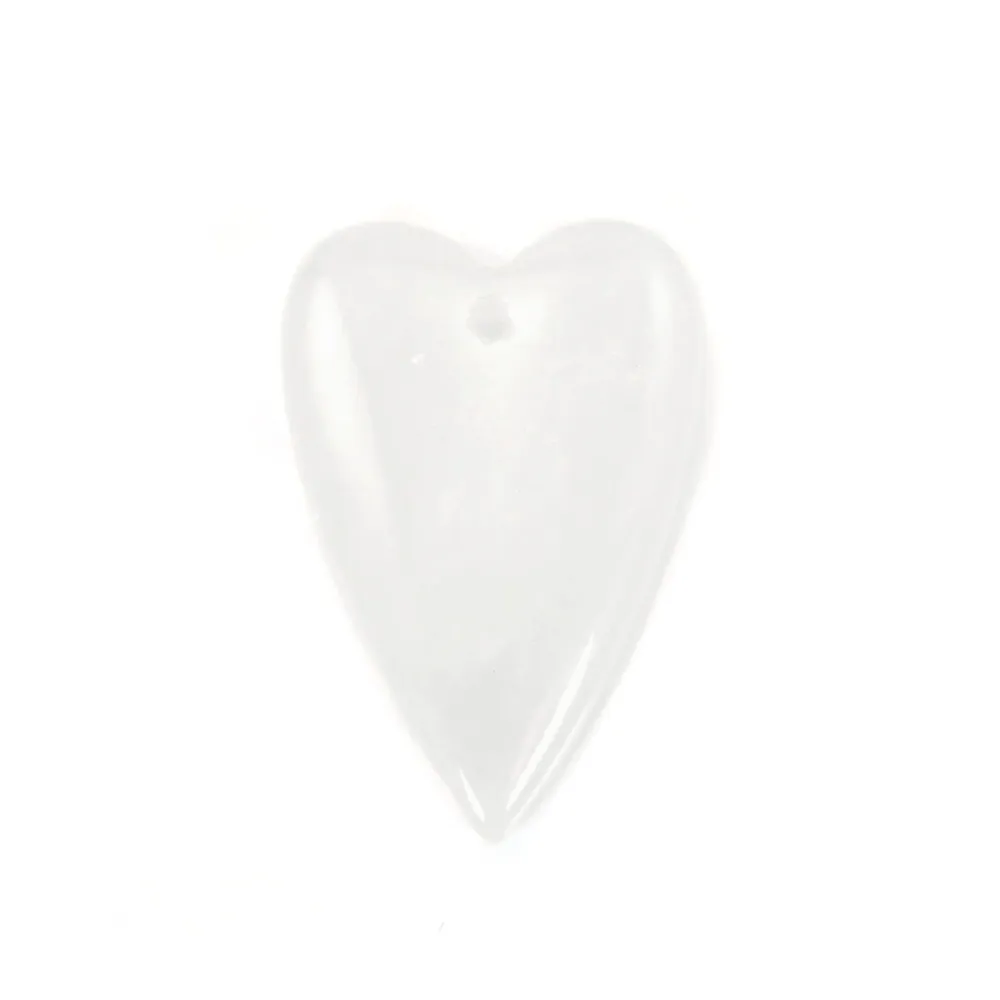 Pendentif Cristal de roche coeur 20x30mm x 1pc