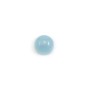 Cabochon aigue marine rond 8mm  x 1pc