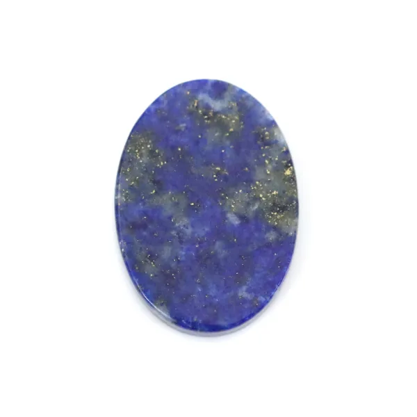 Cabochão oval plano de lápis-lazúli 13x18mm x 1 unidade