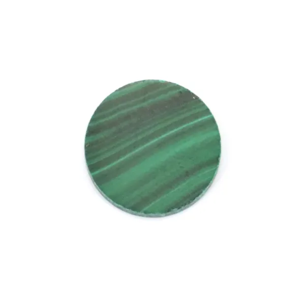 Cabochon Malachite rond plat 12mm x 1pc
