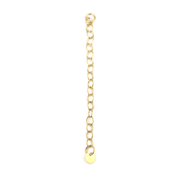 Chaîne de rallonge Gold Filled avec sequin rond 4mm x 1pc