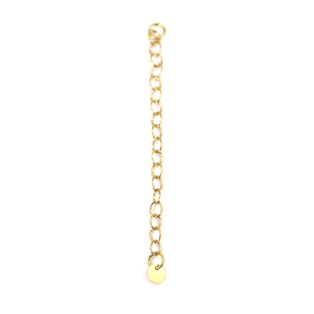 Chaîne de rallonge Gold Filled avec sequin rond 4mm x 1pc