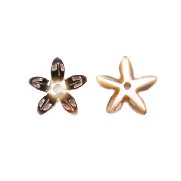 Nacre grise fleur 8mm x 1pc