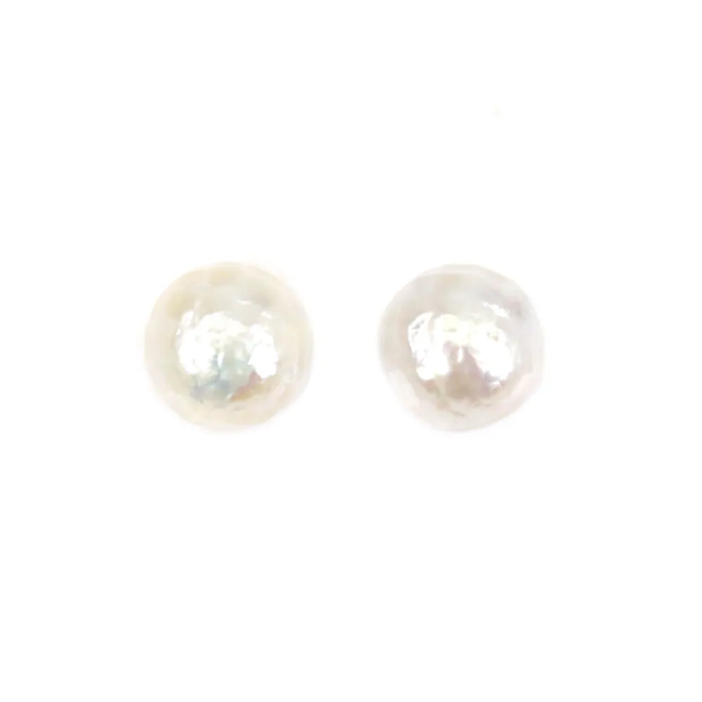 Perla cultivada de agua dulce, blanca, redonda mosaico, 9-10mm x 1ud
